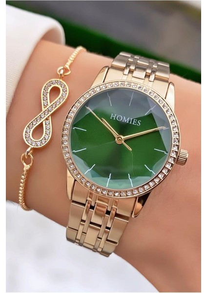 MRD11642 Sarı Renk Kadın Kol Saati Bileklik Hediyeli indirimleri