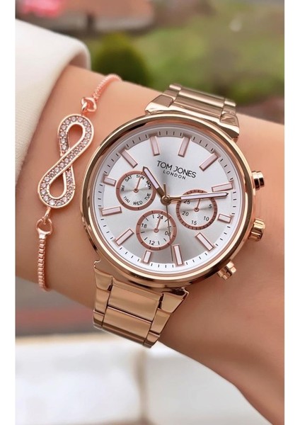 MRD11663 Rose Gold Renk Kadın Kol Saati Bileklik Hediyeli modelleri
