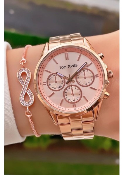 MRD11951 Rose Gold Renk Kadın Kol Saati Bileklik Hediyeli