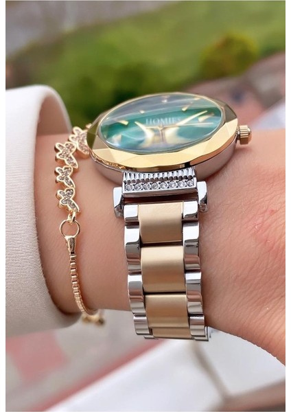 MRD11800 Sarı Gümüş Renk Kadın Kol Saati Bileklik Hediyeli fiyatları