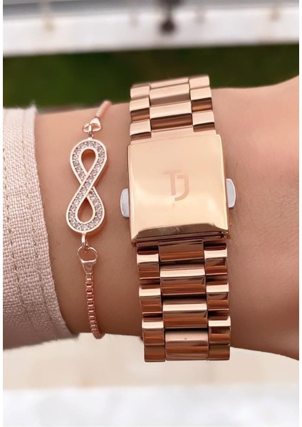 MRD12062 Rose Gold Renk Kadın Kol Saati Bileklik Hediyeli fırsatları