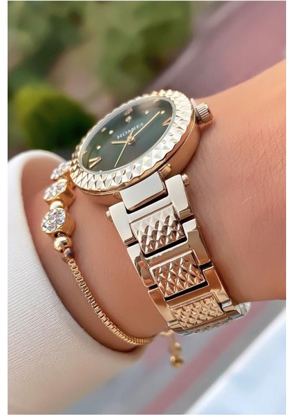 MRD12241 Altın Renk Kadın Kol Saati Bileklik Hediyeli fiyatları