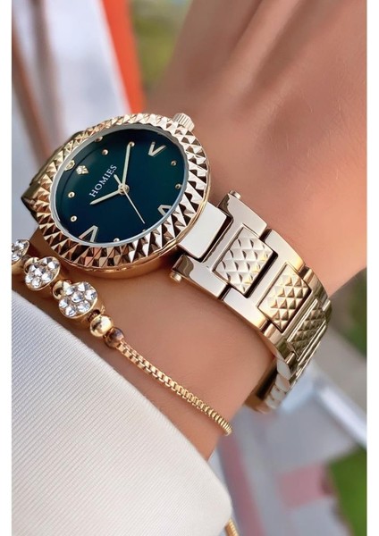 MRD12241 Altın Renk Kadın Kol Saati Bileklik Hediyeli fırsatları