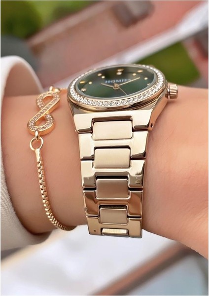 MRD11645 Sarı Renk Kadın Kol Saati Bileklik Hediyeli fırsatları