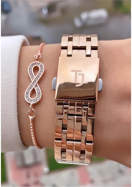 MRD12049 Rose Gold Renk Kadın Kol Saati Bileklik Hediyeli fırsatları