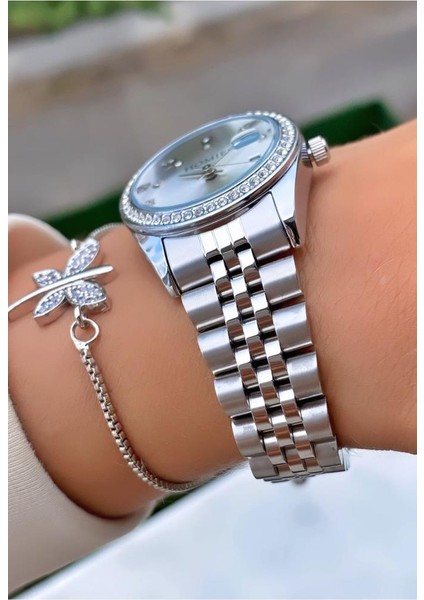MRD11487 Gümüş Renk Kadın Kol Saati Bileklik Hediyeli fırsatları