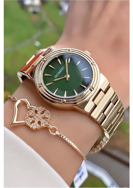 MRD11639 Sarı Renk Kadın Kol Saati Bileklik Hediyeli fiyatları