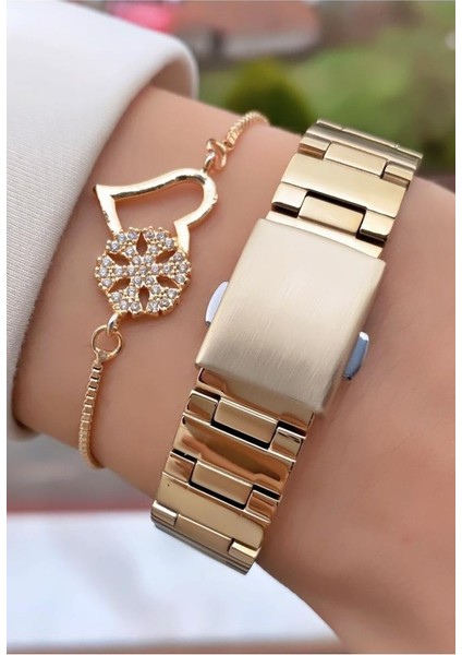 MRD11639 Sarı Renk Kadın Kol Saati Bileklik Hediyeli indirimleri