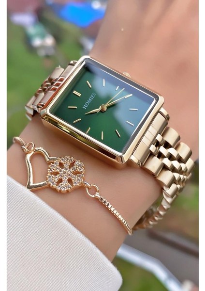 MRD11638 Altın Renk Kadın Kol Saati Bileklik Hediyeli fiyatları