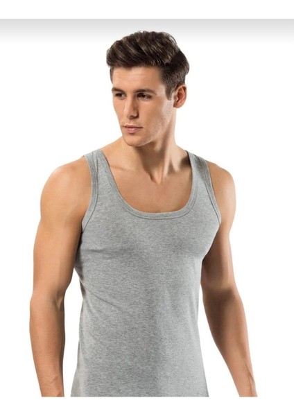 1116 Erkek Likralı Askılı Atlet 6 Adet