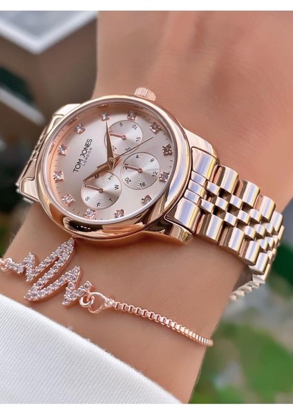 MRD12238 Rose Gold Renk Kadın Kol Saati Bileklik Hediyeli fiyatları