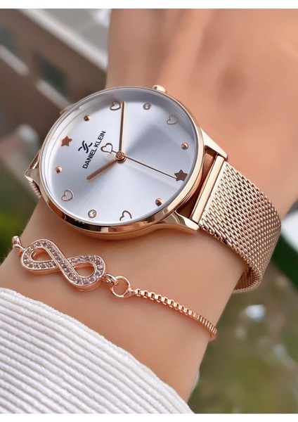 MRD12354 Rose Gold Renk Kadın Kol Saati Bileklik Hediyeli fiyatları