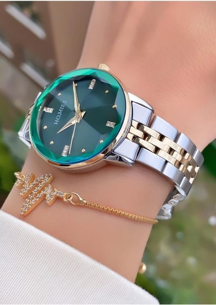 MRD11739 Sarı Gümüş Renk Kadın Kol Saati Bileklik Hediyeli fırsatları