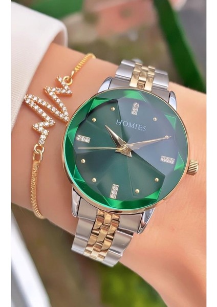 MRD11739 Sarı Gümüş Renk Kadın Kol Saati Bileklik Hediyeli indirimleri