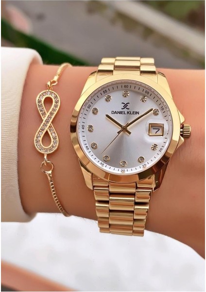 MRD12105 Altın Sarısı Kadın Kol Saati Bileklik Hediyeli fiyatları