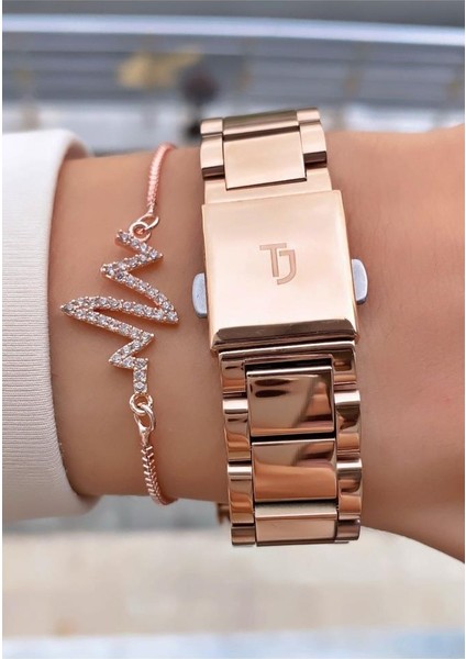 MRD12192 Rose Gold Renk Kadın Kol Saati Bileklik Hediyeli fırsatları