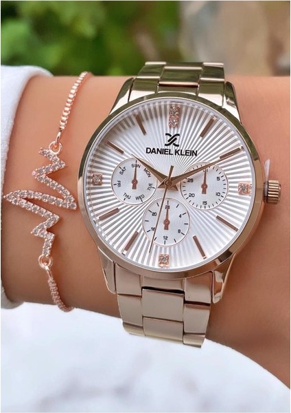 MRD12215 Rose Gold Renk Kadın Kol Saati Bileklik Hediyeli