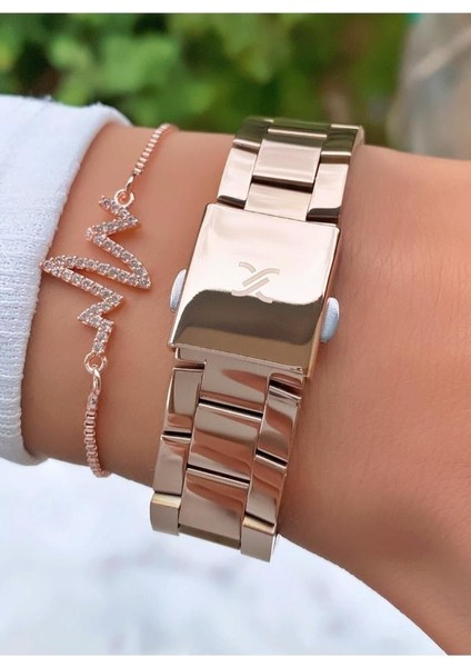 MRD12215 Rose Gold Renk Kadın Kol Saati Bileklik Hediyeli fırsatları