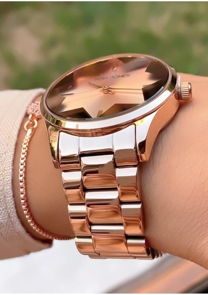 MRD12187 Rose Gold Renk Kadın Kol Saati Bileklik Hediyeli modelleri