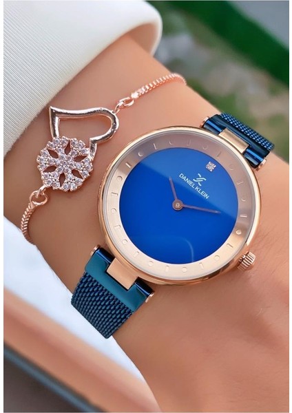 MRD12103 Lacivert Rose Renk Kadın Kol Saati Bileklik Hediyeli fiyatları