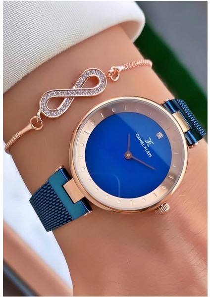 MRD12103 Lacivert Rose Renk Kadın Kol Saati Bileklik Hediyeli fırsatları