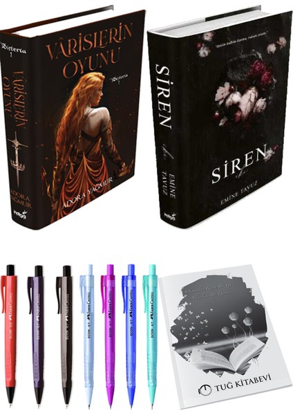 Siren Iki (Ciltli) Emine Tavuz ve Varislerin Oyunu (Ciltli) Adora Yağmur 2'li Set + Armağan