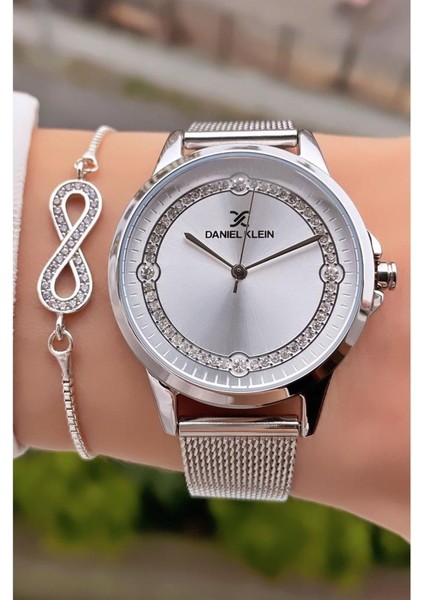 MRD11688 Gümüş Renk Kadın Kol Saati Bileklik Hediyeli modelleri