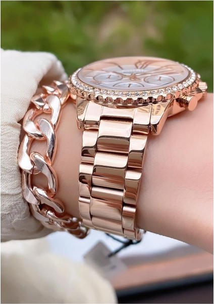 MRD12234 Rose Gold Renk Kadın Kol Saati Bileklik Hediyeli fiyatları