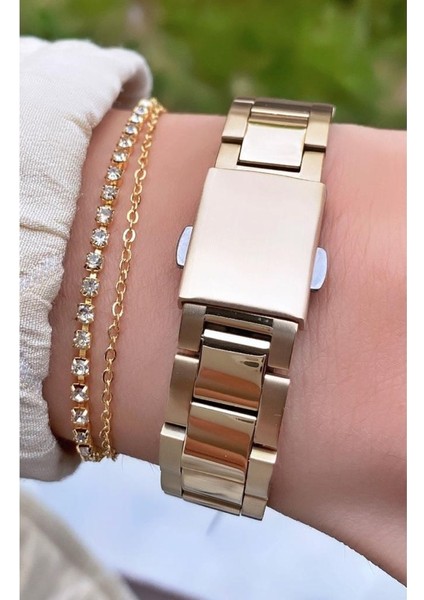 MRD12251 Sarı Gümüş Renk Kadın Kol Saati Bileklik Hediyeli fırsatları