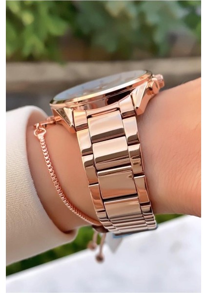 MRD12265 Rose Gold Renk Kadın Kol Saati Bileklik Hediyeli fiyatları