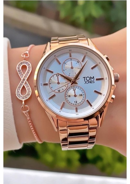 MRD12265 Rose Gold Renk Kadın Kol Saati Bileklik Hediyeli modelleri