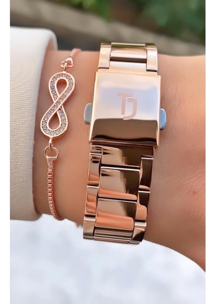 MRD12265 Rose Gold Renk Kadın Kol Saati Bileklik Hediyeli fırsatları
