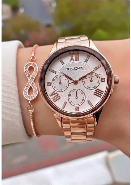 MRD11980 Rose Gold Renk Kadın Kol Saati Bileklik Hediyeli modelleri