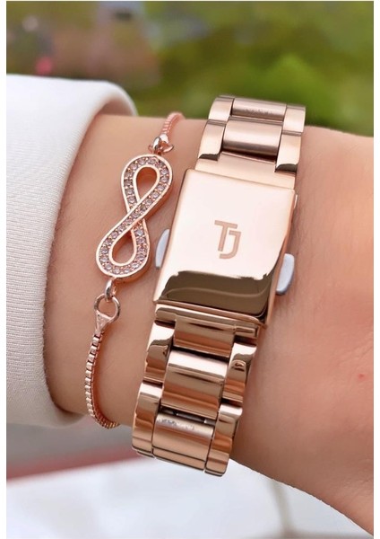 MRD11980 Rose Gold Renk Kadın Kol Saati Bileklik Hediyeli fırsatları