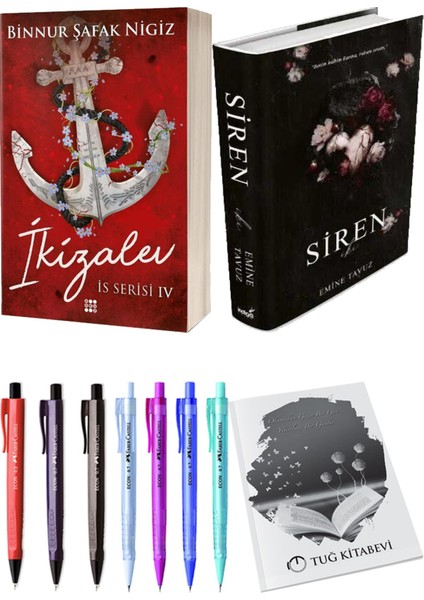 Siren Iki (Ciltli) Emine Tavuz ve Is Serisi 4 Ikizalev (Ciltli) Binnur Şafak Nigiz 2'li Set + Armağan