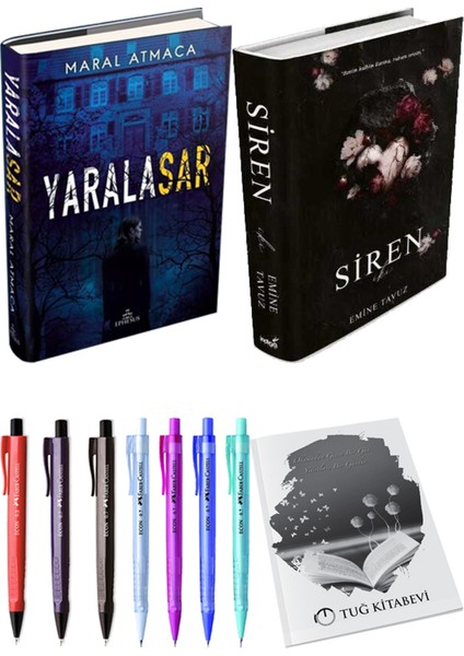 Siren Iki (Ciltli) Emine Tavuz ve Yaralasar 1 (Ciltli) Maral Atmaca 2'li Set + Armağan