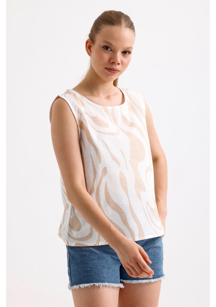 Desenli Kalın Askılı Bluz fiyatları