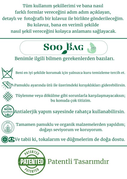 Çok Fonksiyonlu Sırt Omuz El Postacı Bel Çantası Olarak Kullanılabilen El Yapımı Kalın Kanvas Unisex Pratik Şık Çevreci