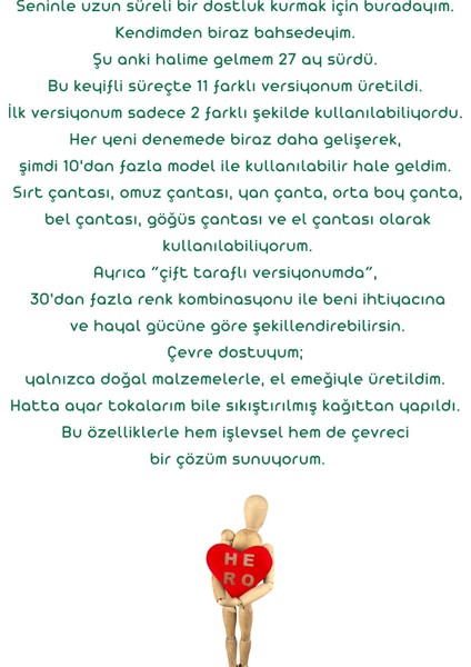 Çok Fonksiyonlu Sırt Omuz El Postacı Bel Çantası Olarak Kullanılabilen El Yapımı Kalın Kanvas Unisex Pratik Şık Çevreci