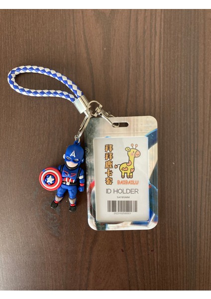 Marvel Iron Man Örümcek Adam Kaptan Amerika Ikili Kartlık Ahahtarlık Akbil Kabı