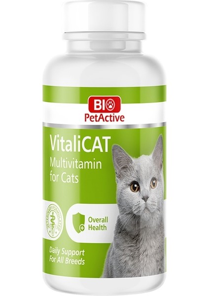 Multivitamin Yavru ve Yetişkin Kedi Vitamini 60 Tablet 30 gr