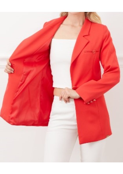 Narçiçeği Tek Düğmeli Araboy Blazer Ceket modelleri