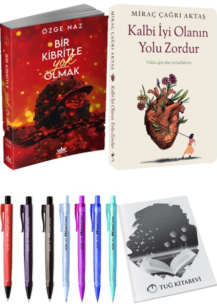 Kalbi İyi Olanın Yolu Zordur Miraç Çağrı Aktaş ve Bir Kibritle Yok Olmak 2 Özge Naz 2'li Set + Armağan