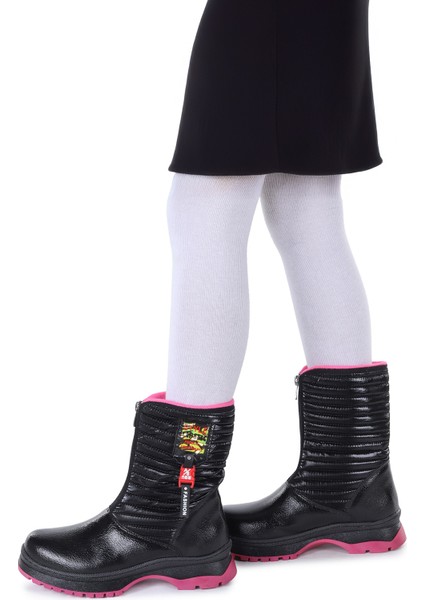 Mesan Çatlak Fermuarlı Günlük Kız Çocuk Bot Ayakkabı Siyah fiyatları