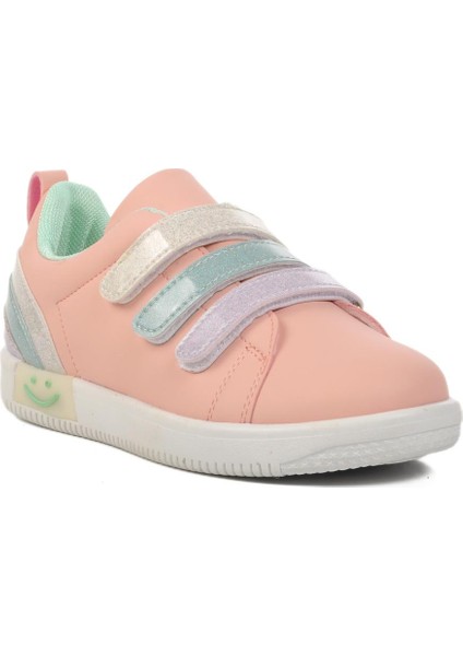 Pudra-Mint Unisex Cırtlı Çocuk Sneaker 6502-F