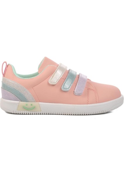 Pudra-Mint Unisex Cırtlı Çocuk Sneaker 6502-F