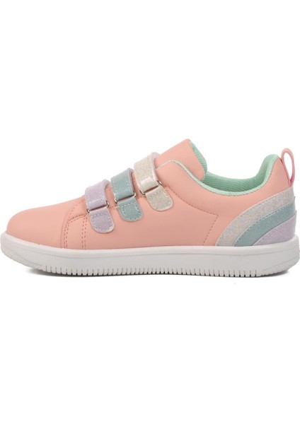 Pudra-Mint Unisex Cırtlı Çocuk Sneaker 6502-F