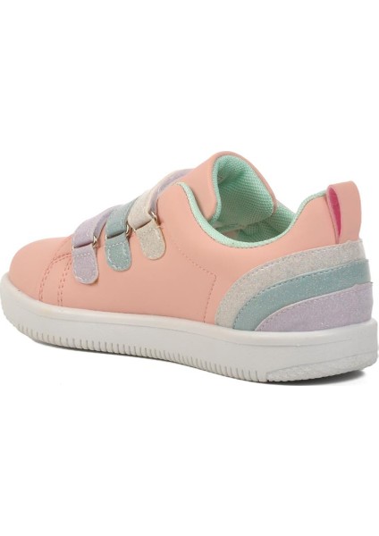 Pudra-Mint Unisex Cırtlı Çocuk Sneaker 6502-F
