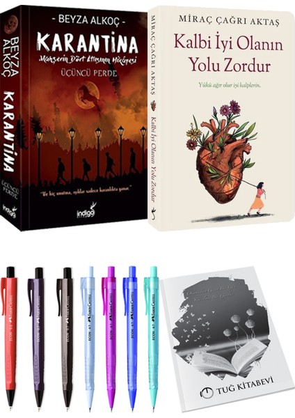 Kalbi İyi Olanın Yolu Zordur Miraç Çağrı Aktaş ve Karantina 3 Beyza Alkoç 2'li Set + Armağan