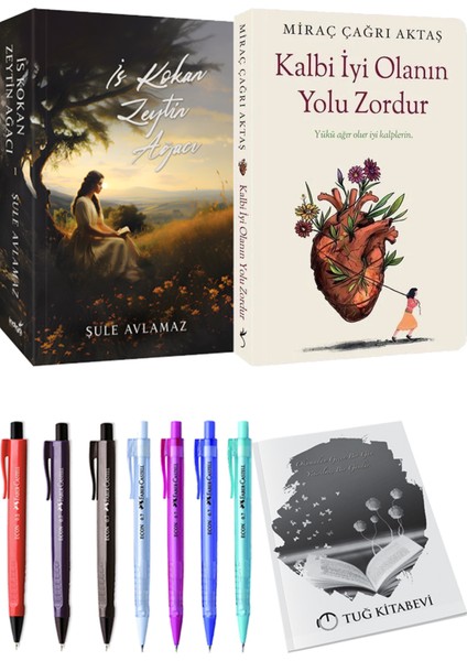 Kalbi İyi Olanın Yolu Zordur Miraç Çağrı Aktaş ve Is Kokan Zeytin Ağacı Şule Avlamaz 2'li Set + Armağan